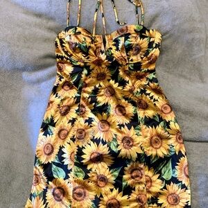 Sunflower Print Dress
